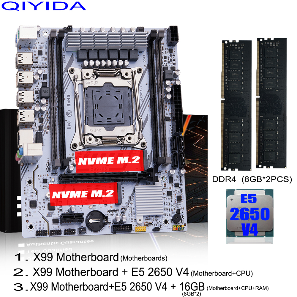 Pc Gaming Omen - QIYIDA X99 Motherboard Set Kit Xeon