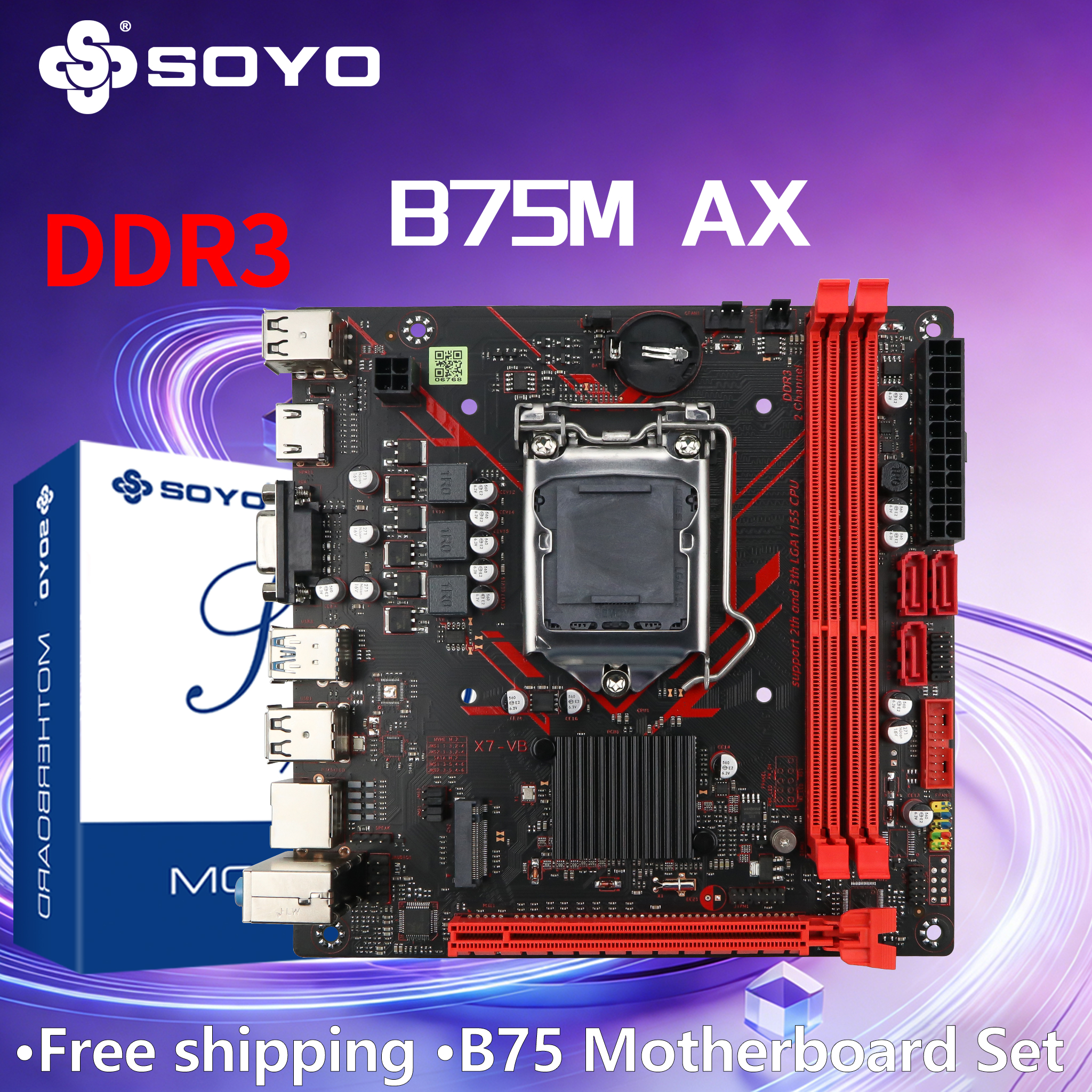 Pc Gaming Omen - SOYO B75M DDR3-AX Motherboard Intel LGA1155