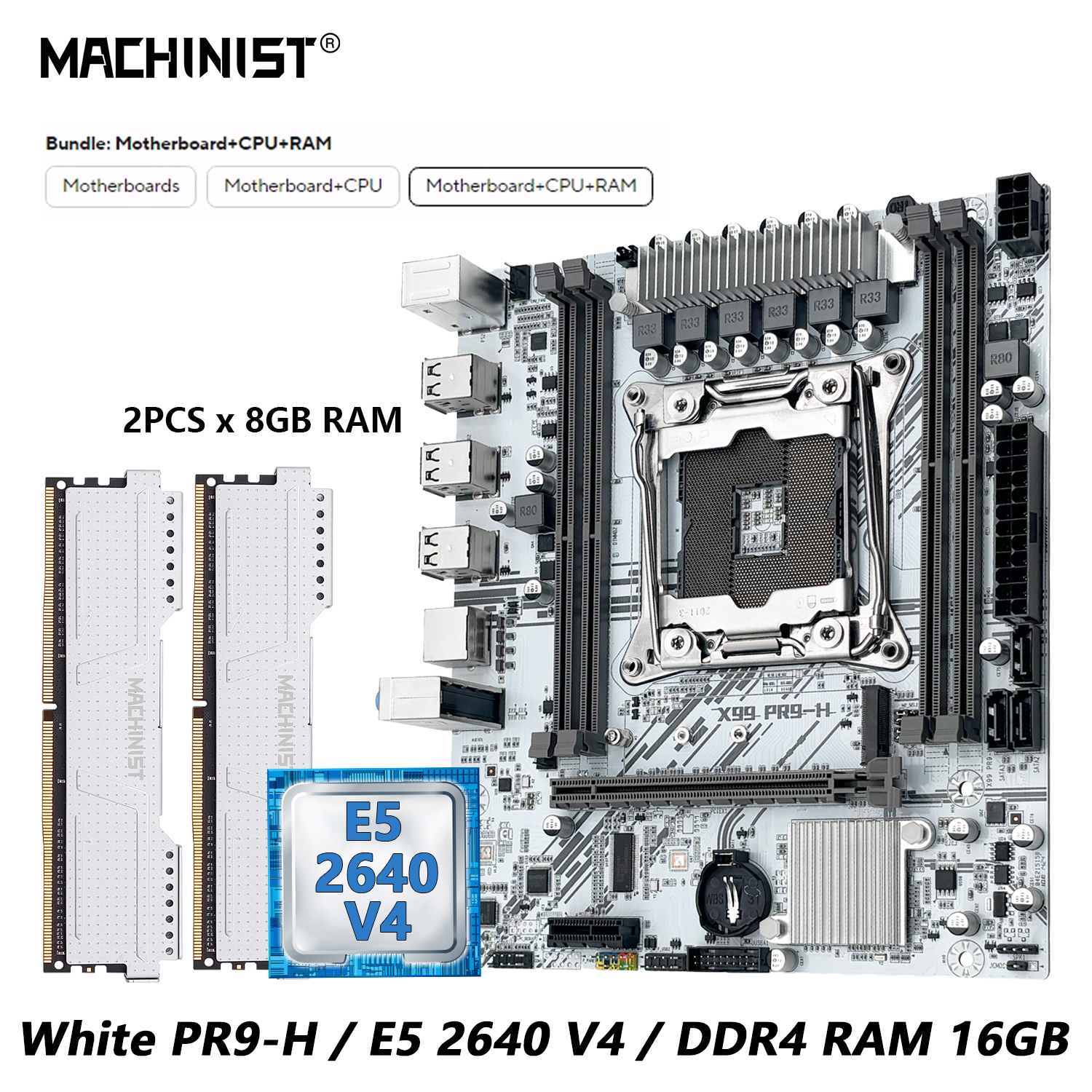 Pc Gaming Omen - MACHINIST White X99 Motherboard Kit Set