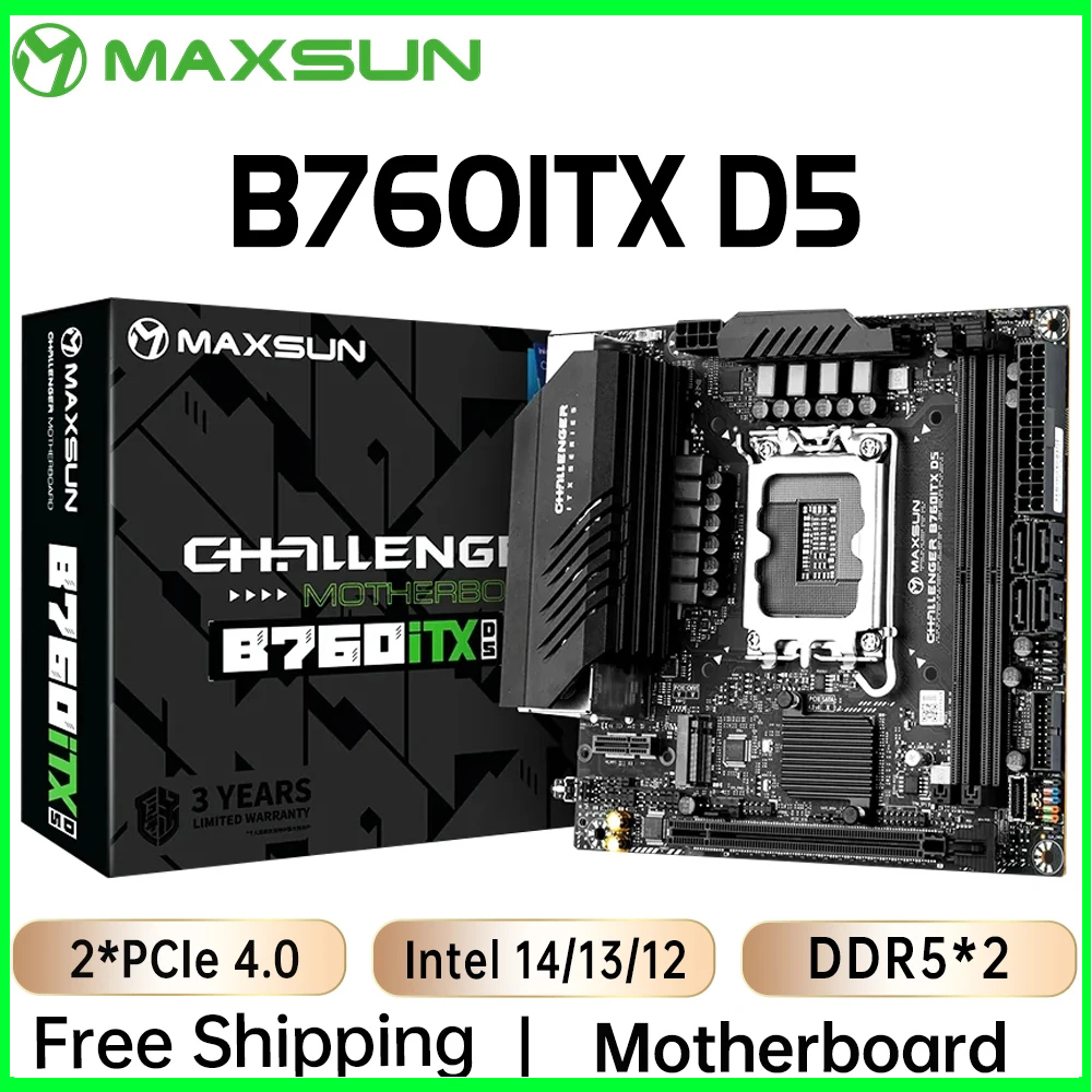 Pc Gaming I7 14Th Gen - MAXSUN Game Motherboard B760ITX D5 support