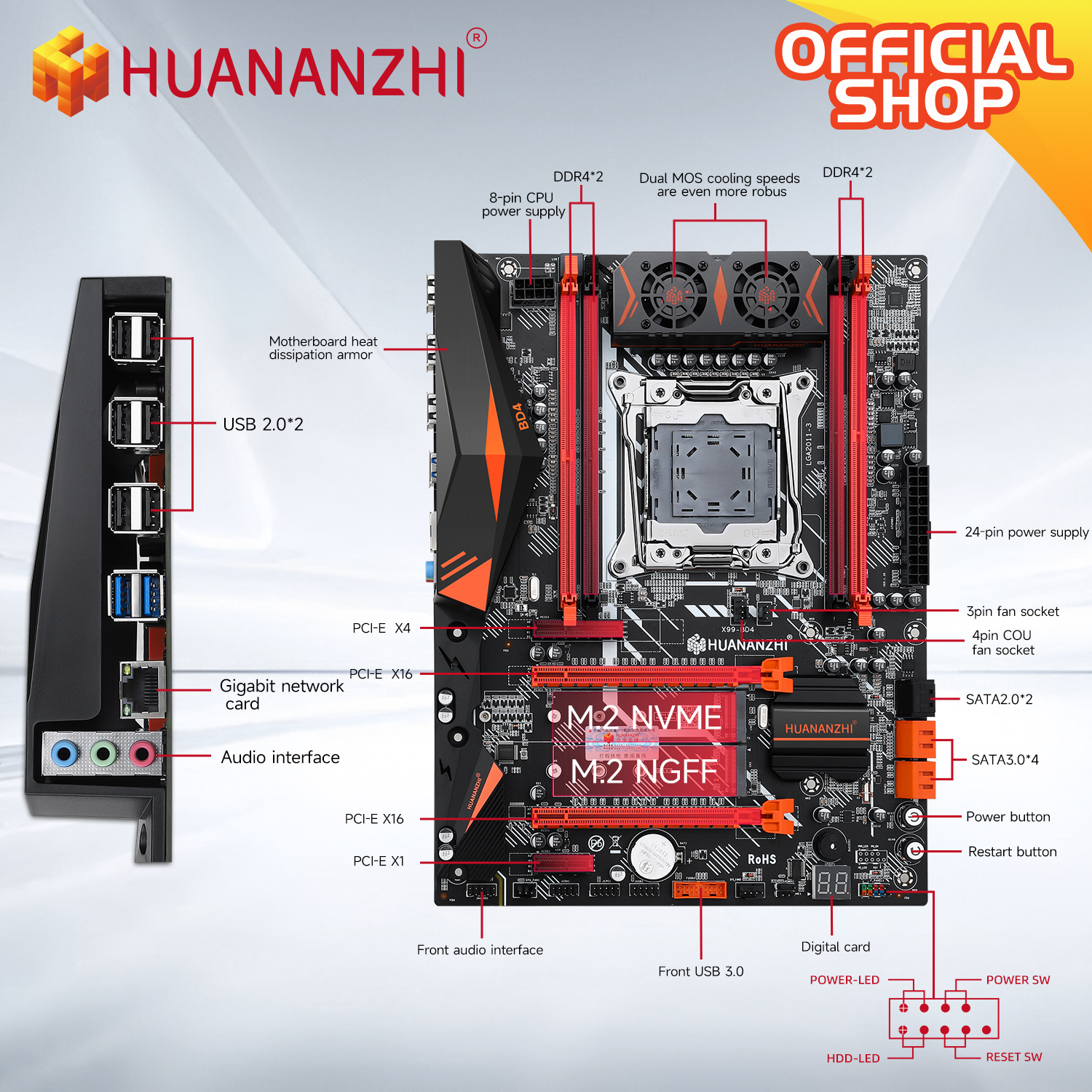HUANANZHI X99 BD4 with E5 2680 - Pc Gaming Omen reseña y precio