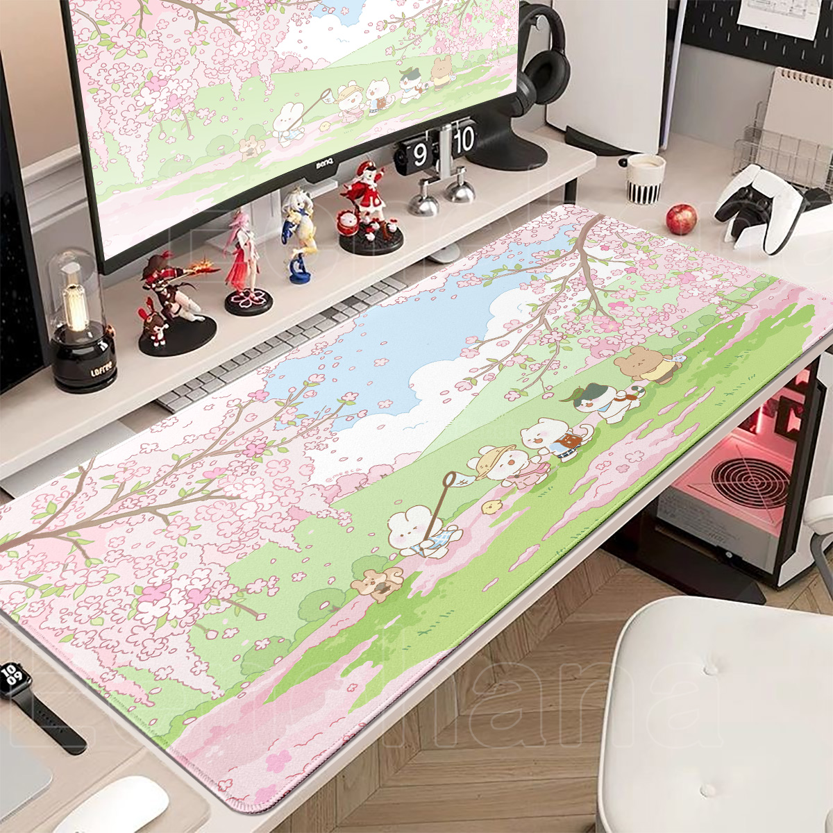 Spring Cute Rabbit Mouse Pad L - Pc Gaming Pink reseña y precio