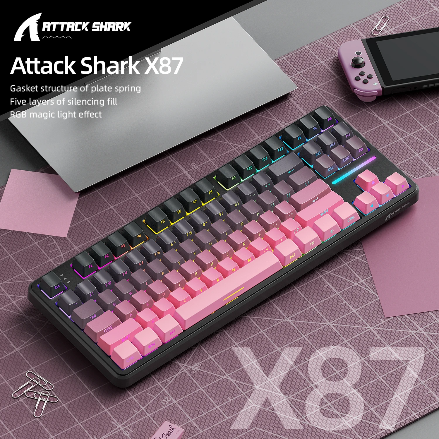 Attack Shark X87 Macro Drive G - Pc Gaming Keyboards reseña y precio