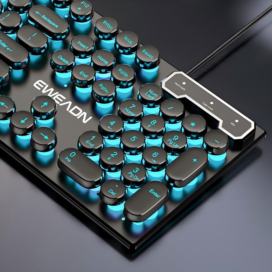 EWEADN Typewriter Gaming Keybo - Pc Gaming Keyboards reseña y precio