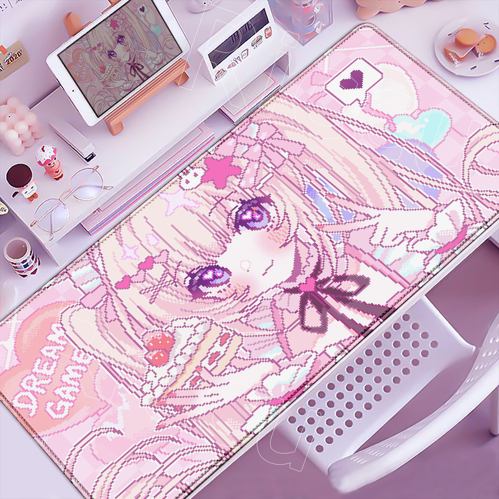 Cute Anime Girl Mouse Pad Pink - Pc Gaming Pink reseña y precio