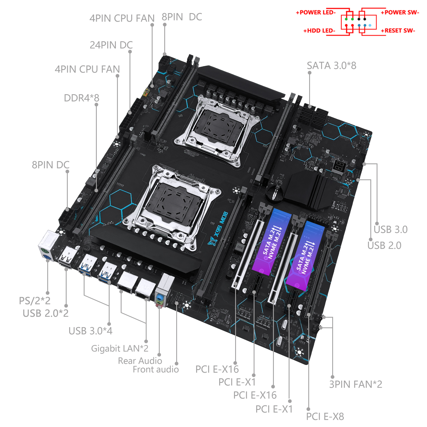 MACHINIST X99 MD8 Motherboard  - Pc Gaming Omen reseña y precio