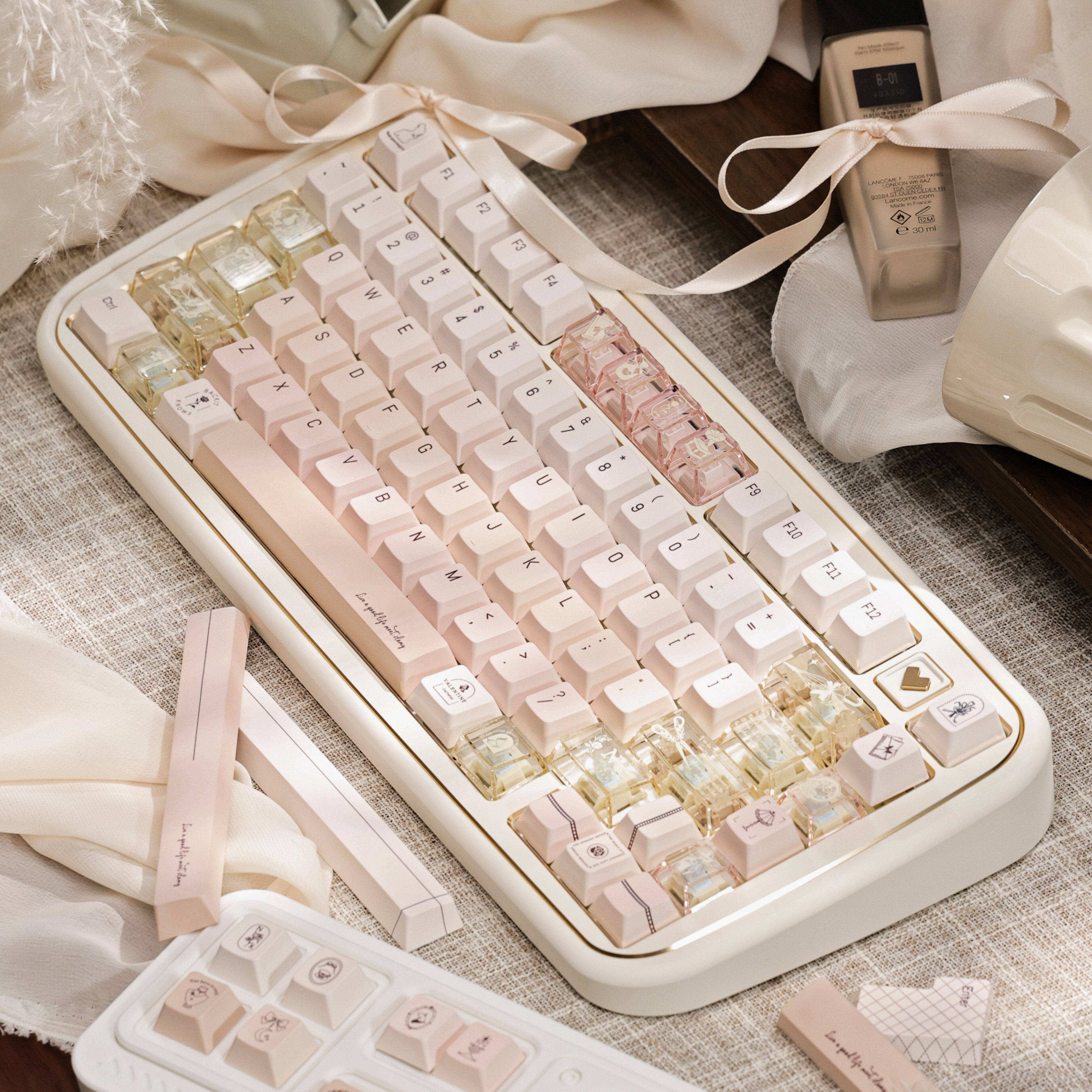 Champagne Pink Keycap Set PC+P - Pc Gaming Pink reseña y precio