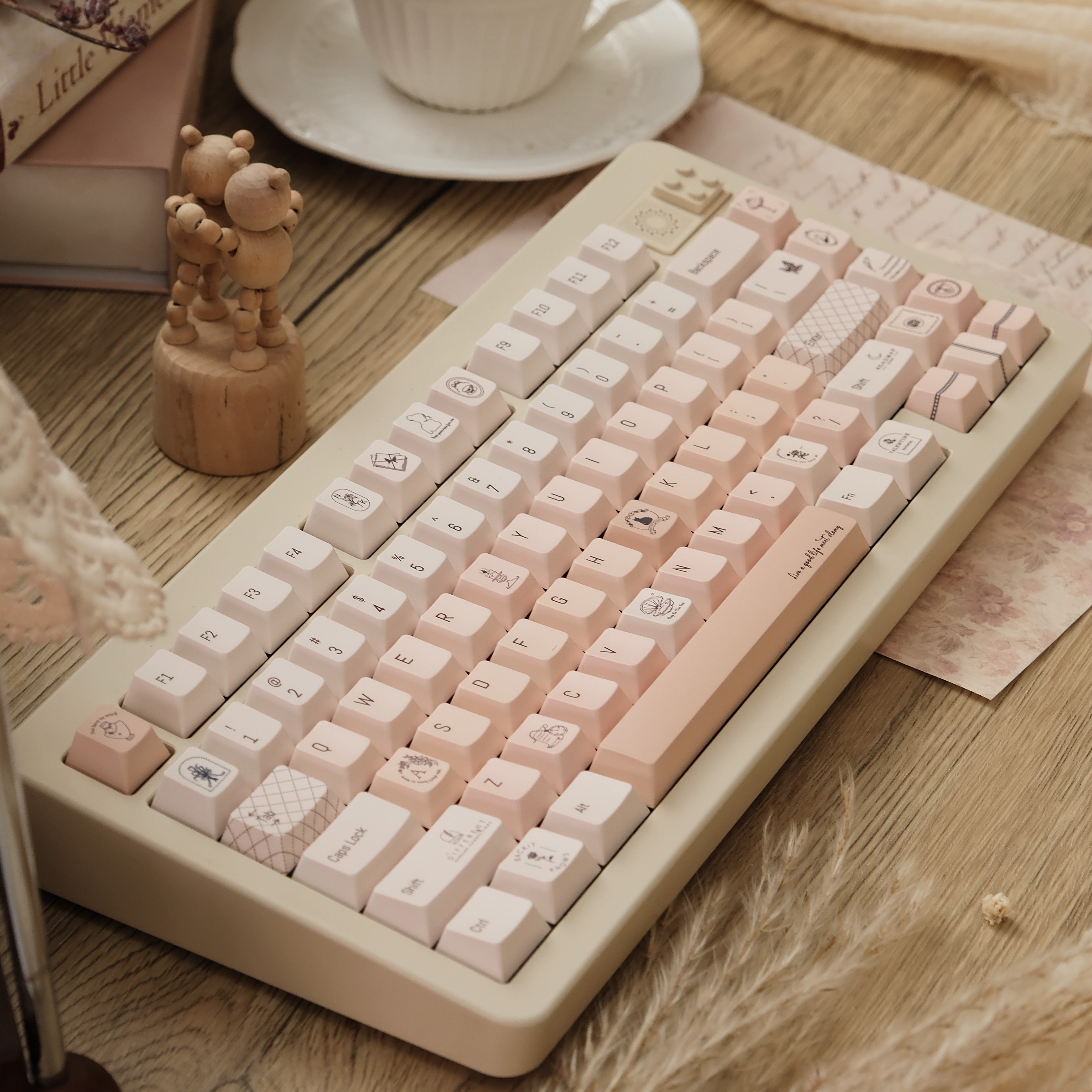 Champagne Pink Keycap Set PC+P - Pc Gaming Pink reseña y precio