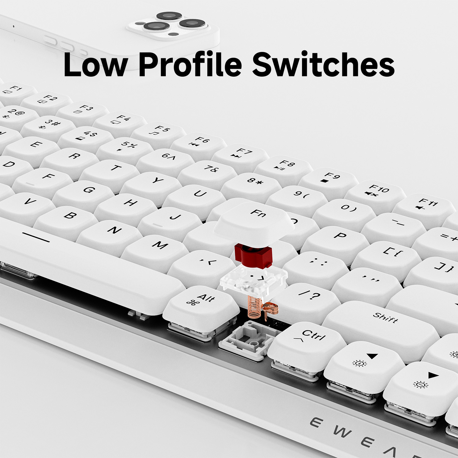 EWEADN 84 Keys Tri-Mode Low Pr - Pc Gaming Keyboards reseña y precio