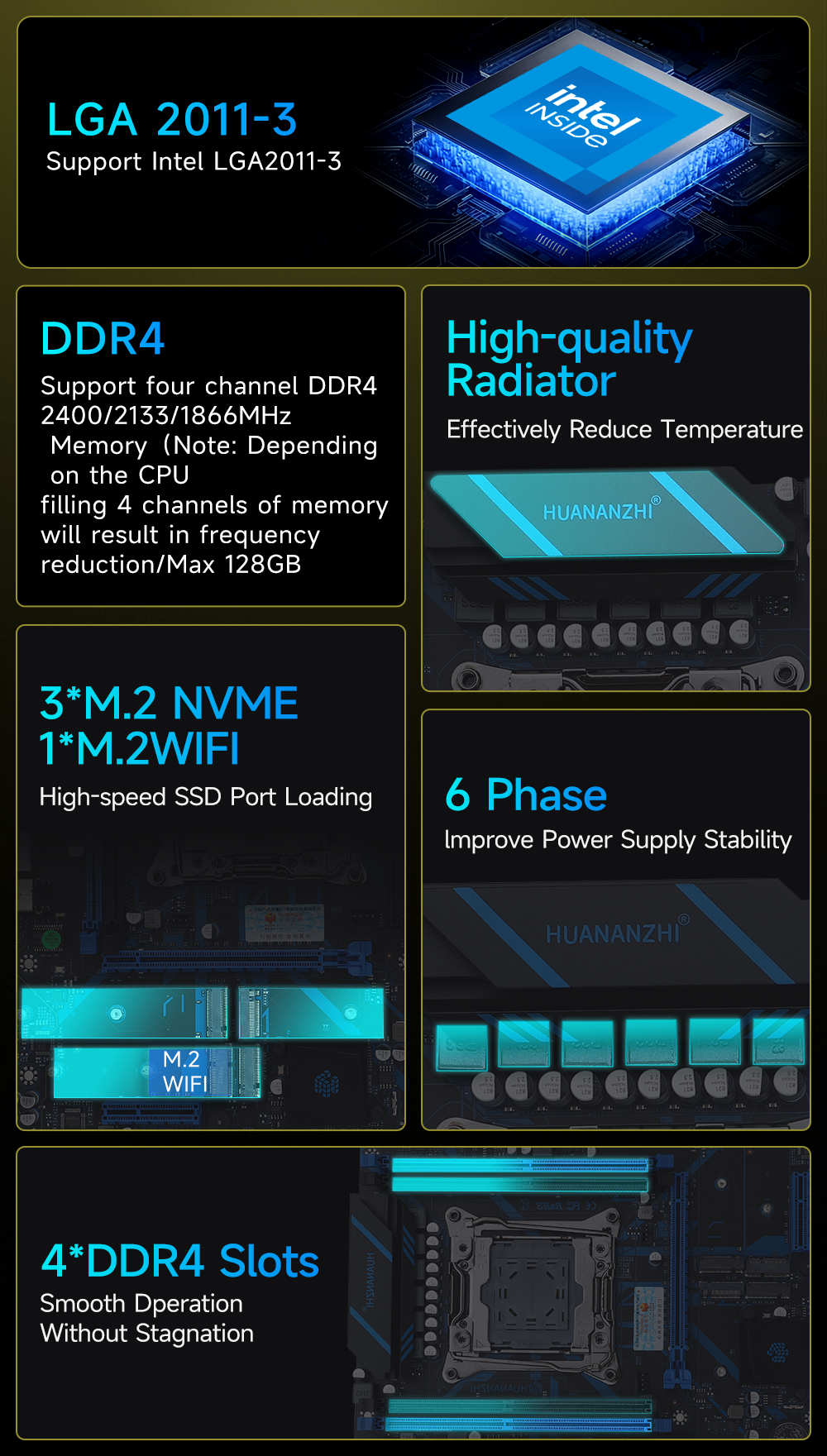 HUANANZHI X99 QD4 LGA 2011-3 X - Pc Gaming Omen reseña y precio
