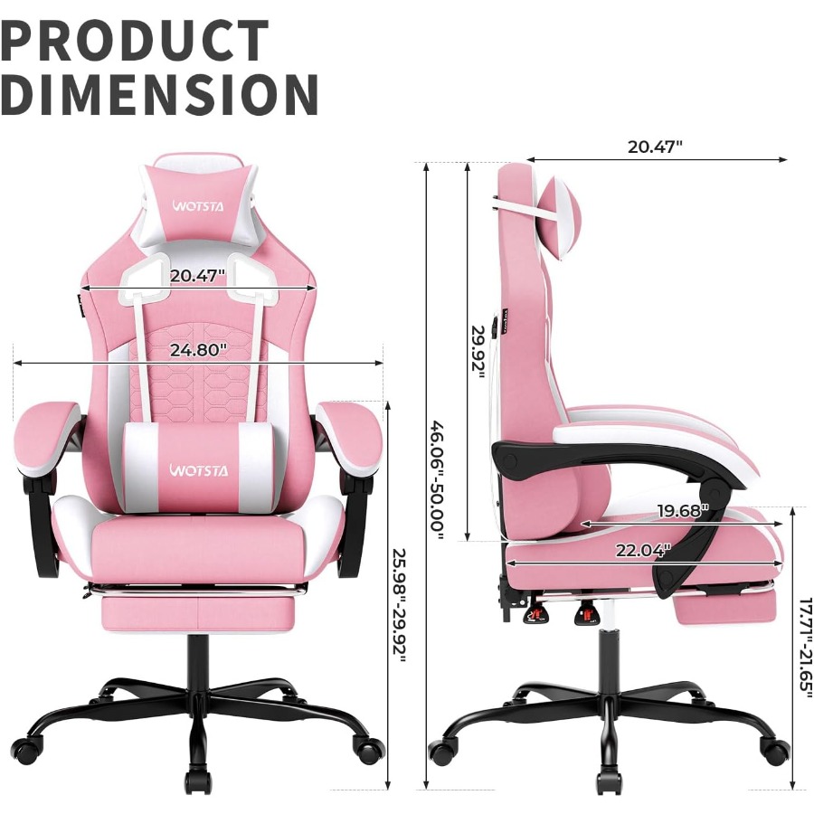 Pink Gaming Chair with Massage - Pc Gaming Pink reseña y precio