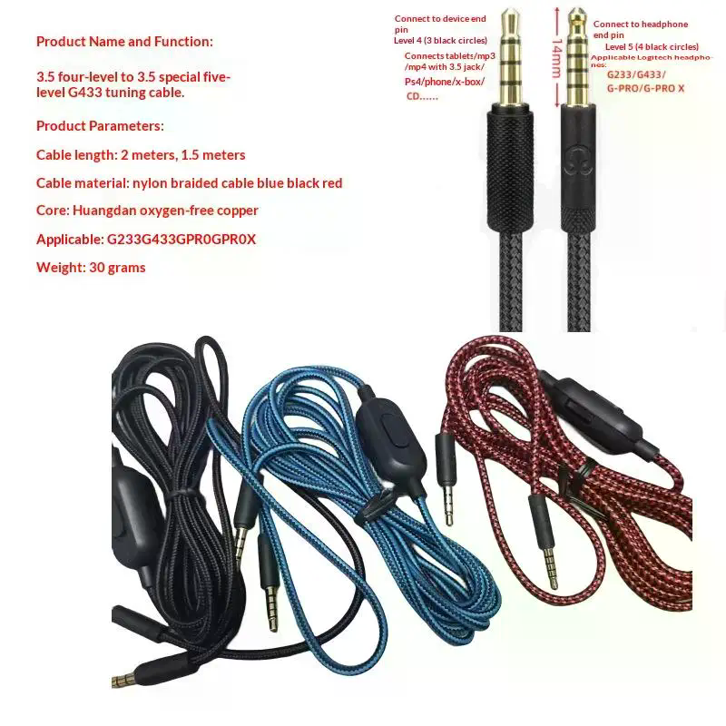 1Pcs Extension Cord Wire 2 Met - Gaming Headset reseña y precio