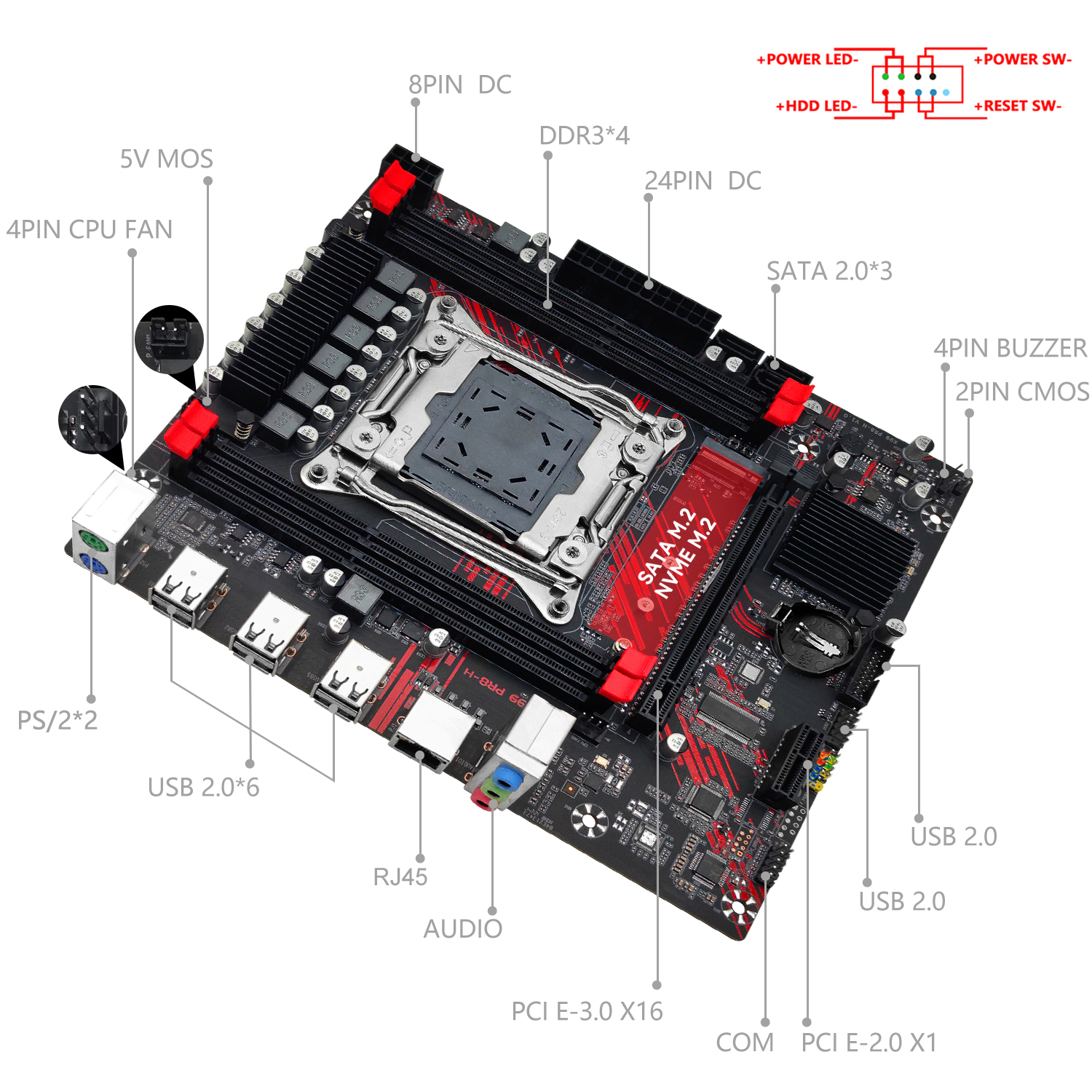 MACHINIST X99 PR8-H Motherboar - Pc Gaming Omen reseña y precio