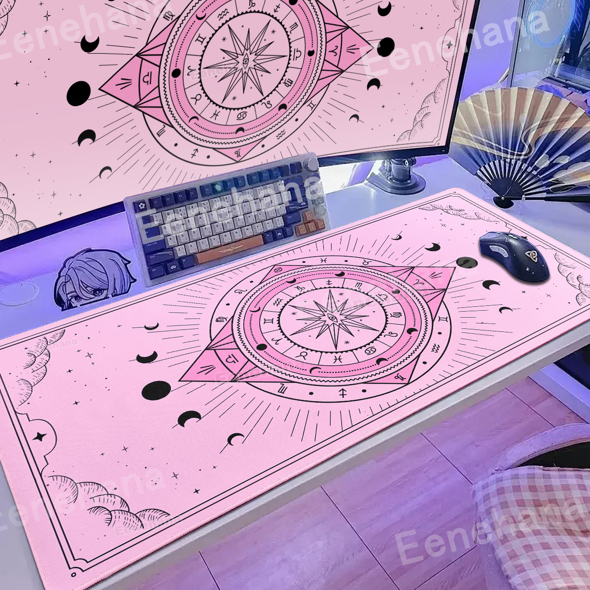 XXL Moon Card Mouse Pad Keyboa - Pc Gaming Pink reseña y precio