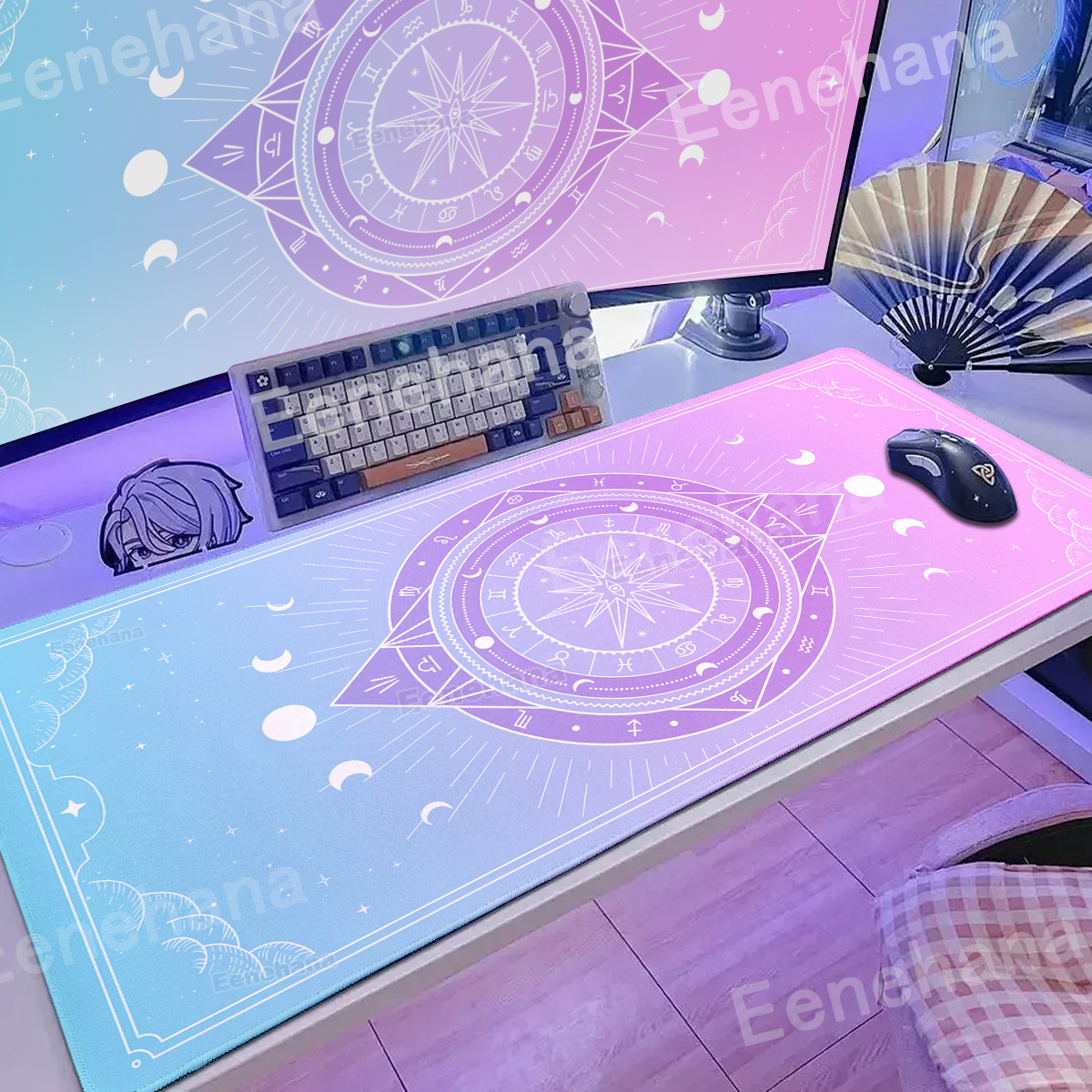 XXL Moon Card Mouse Pad Keyboa - Pc Gaming Pink reseña y precio