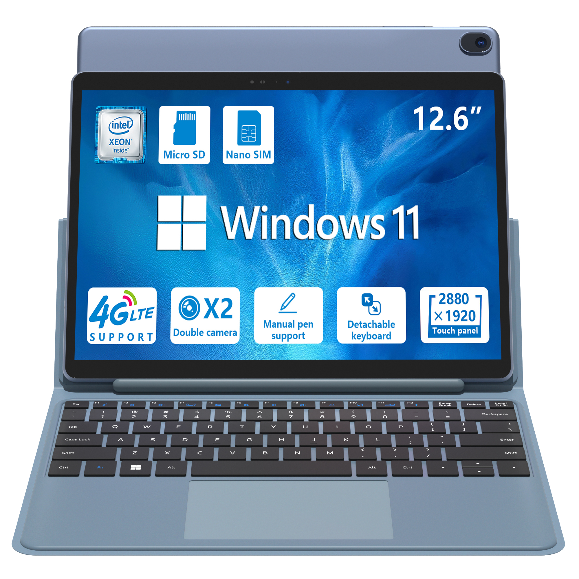 12.6 Inch IPS Touch Screen WiF - Pc Gaming Keyboards reseña y precio