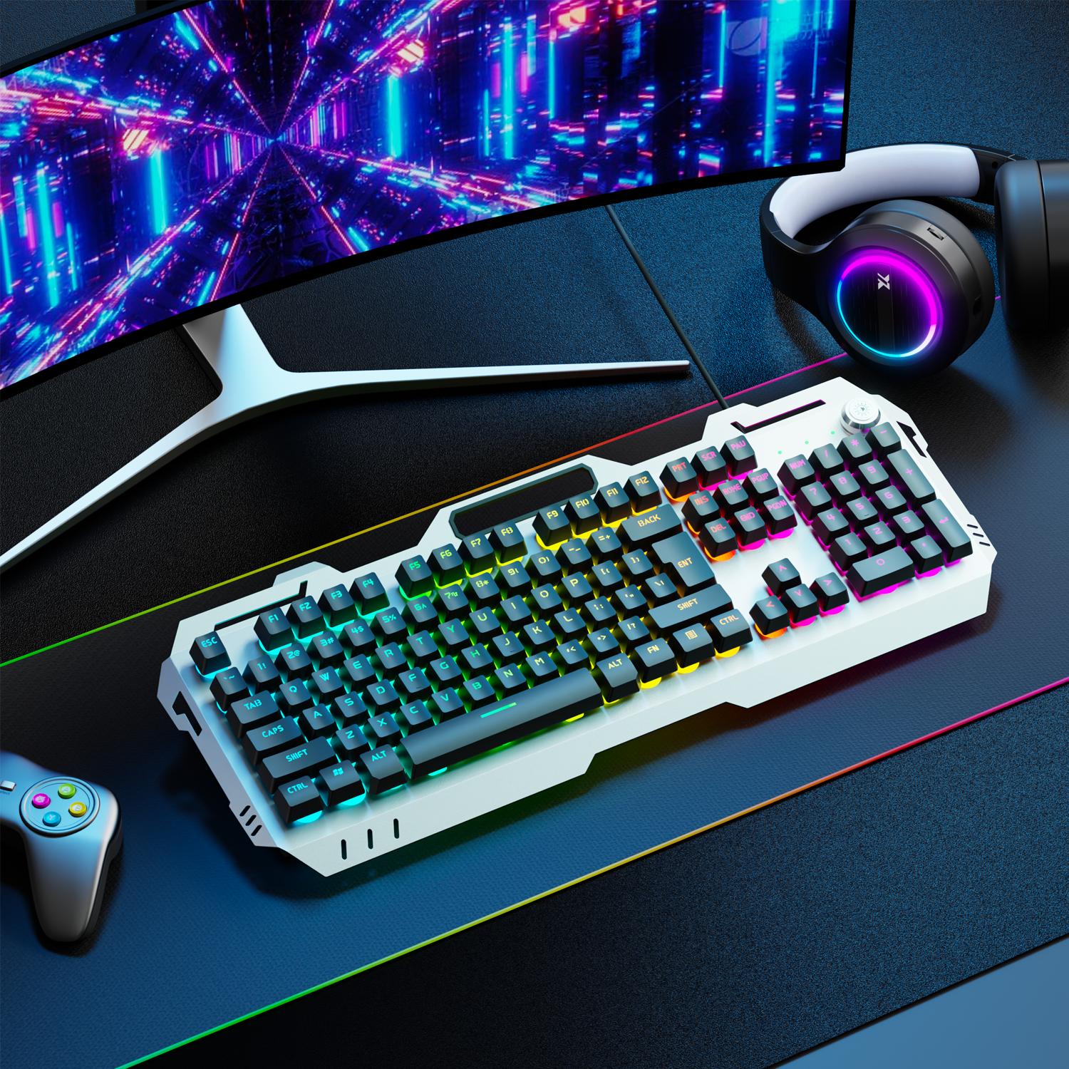 EWEADN Silent Gaming Keyboard, - Pc Gaming Keyboards reseña y precio